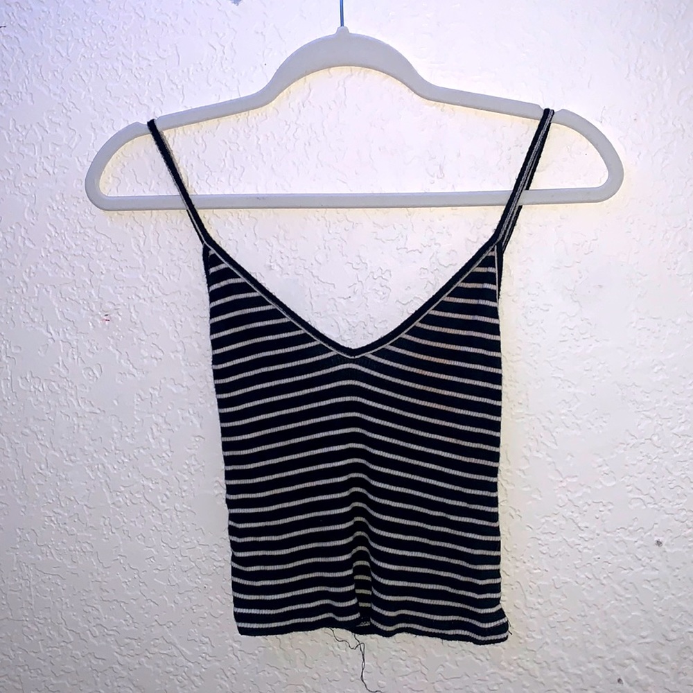 black and white striped brandy melville tank